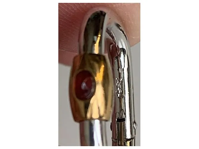 Yves Saint Laurent Gemelos Plata Roja Dorado 