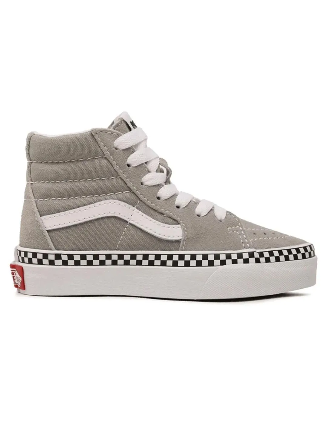 ZAPATILLA NIñ@ VANS SK8HI GRIS CUADROS