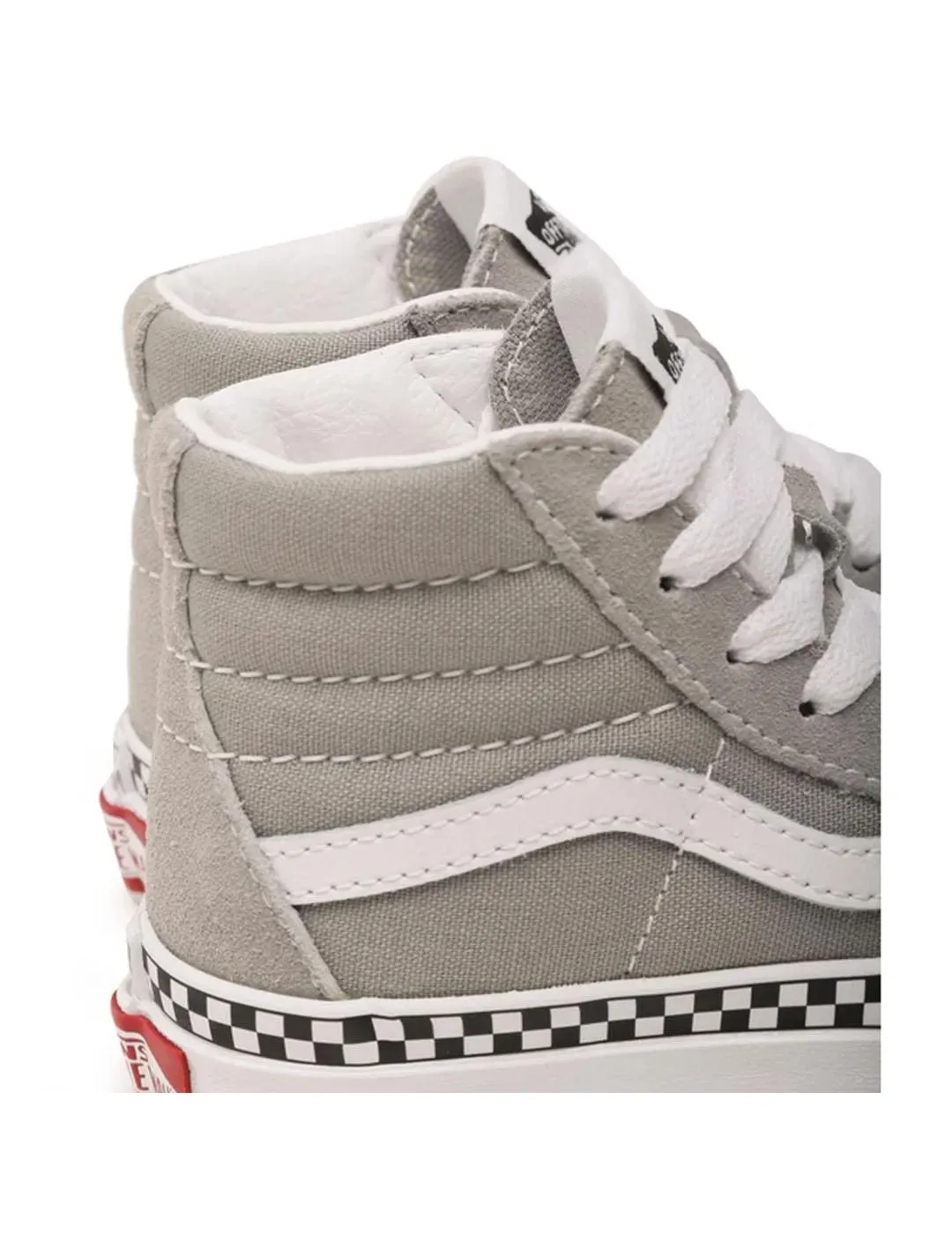 ZAPATILLA NIñ@ VANS SK8HI GRIS CUADROS