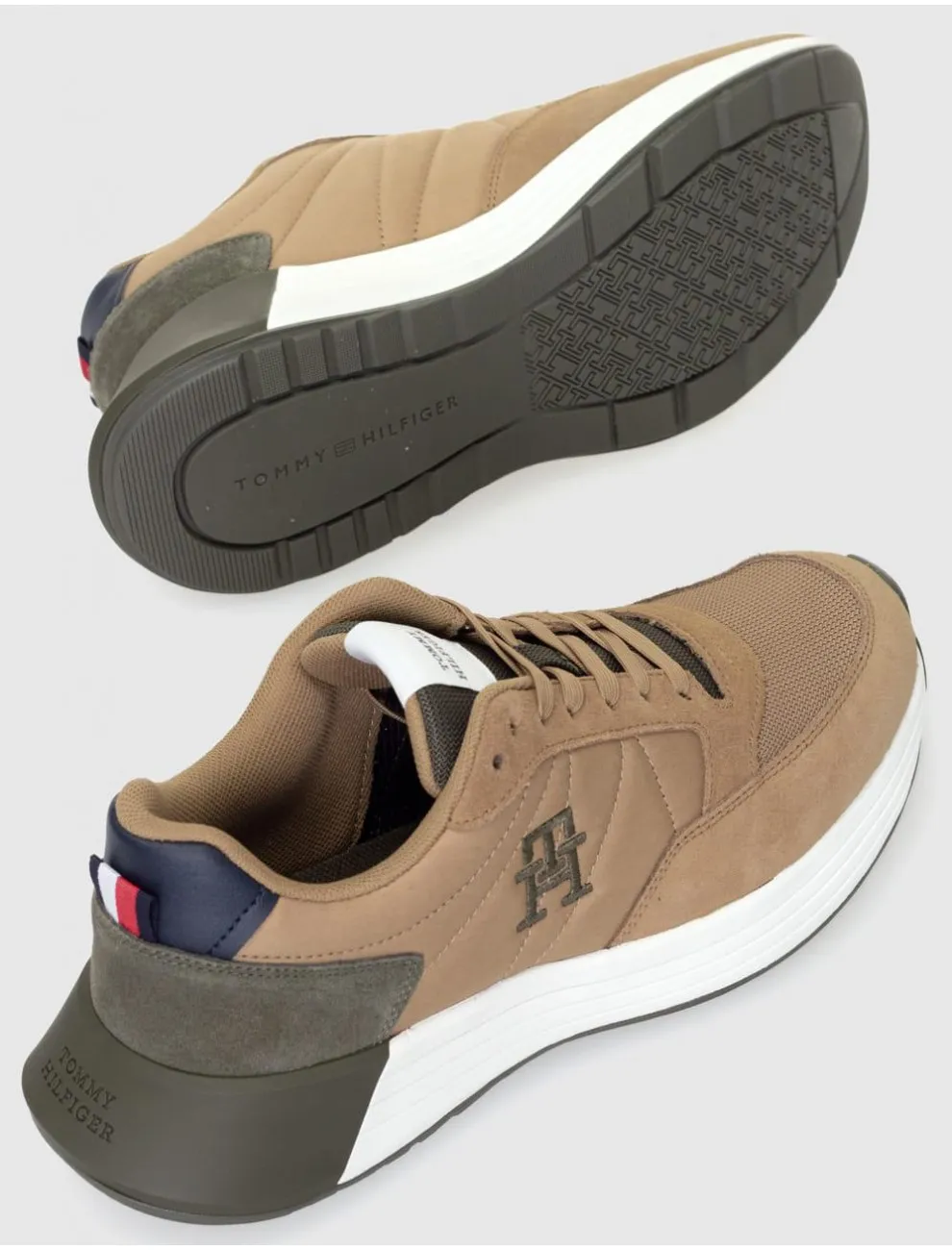Zapatilla Tommy Hilfiger Classic Elevated Runner Mix MarrÓn