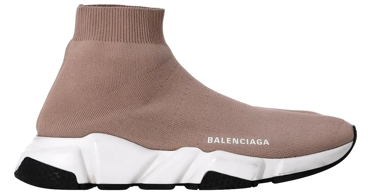 Zapatillas Balenciaga Speed en Poliéster Beige 