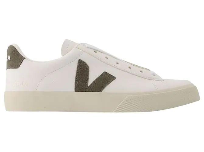 ZAPATILLAS CAMPO  VEJA  BLANCO/CAQUI  CUERO 