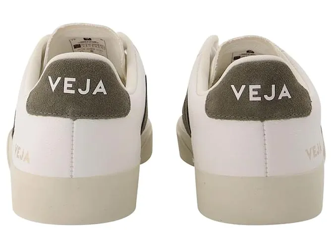 ZAPATILLAS CAMPO  VEJA  BLANCO/CAQUI  CUERO 