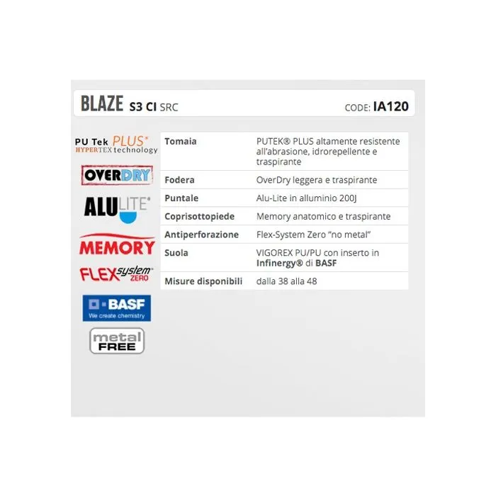 Zapatos de seguridad Aimont Blaze S3 CI ESD SRC
