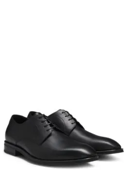 Zapatos Derby de piel con detalles de costuras