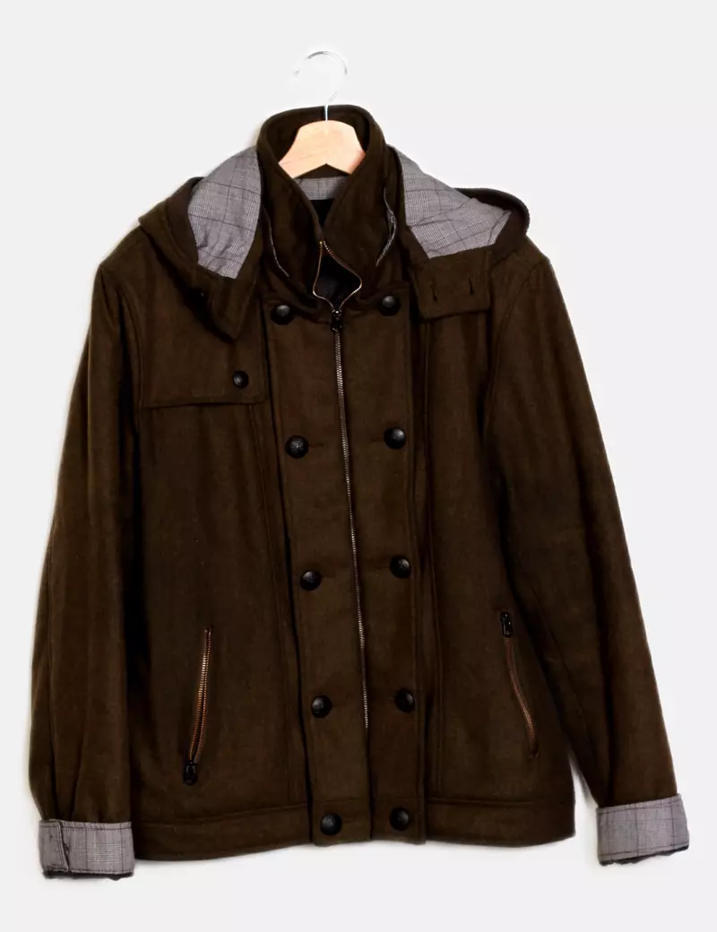Zara Chaquetón de paño Lana