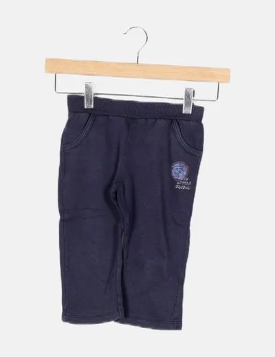 Zara Pantalón deportivo azul marino