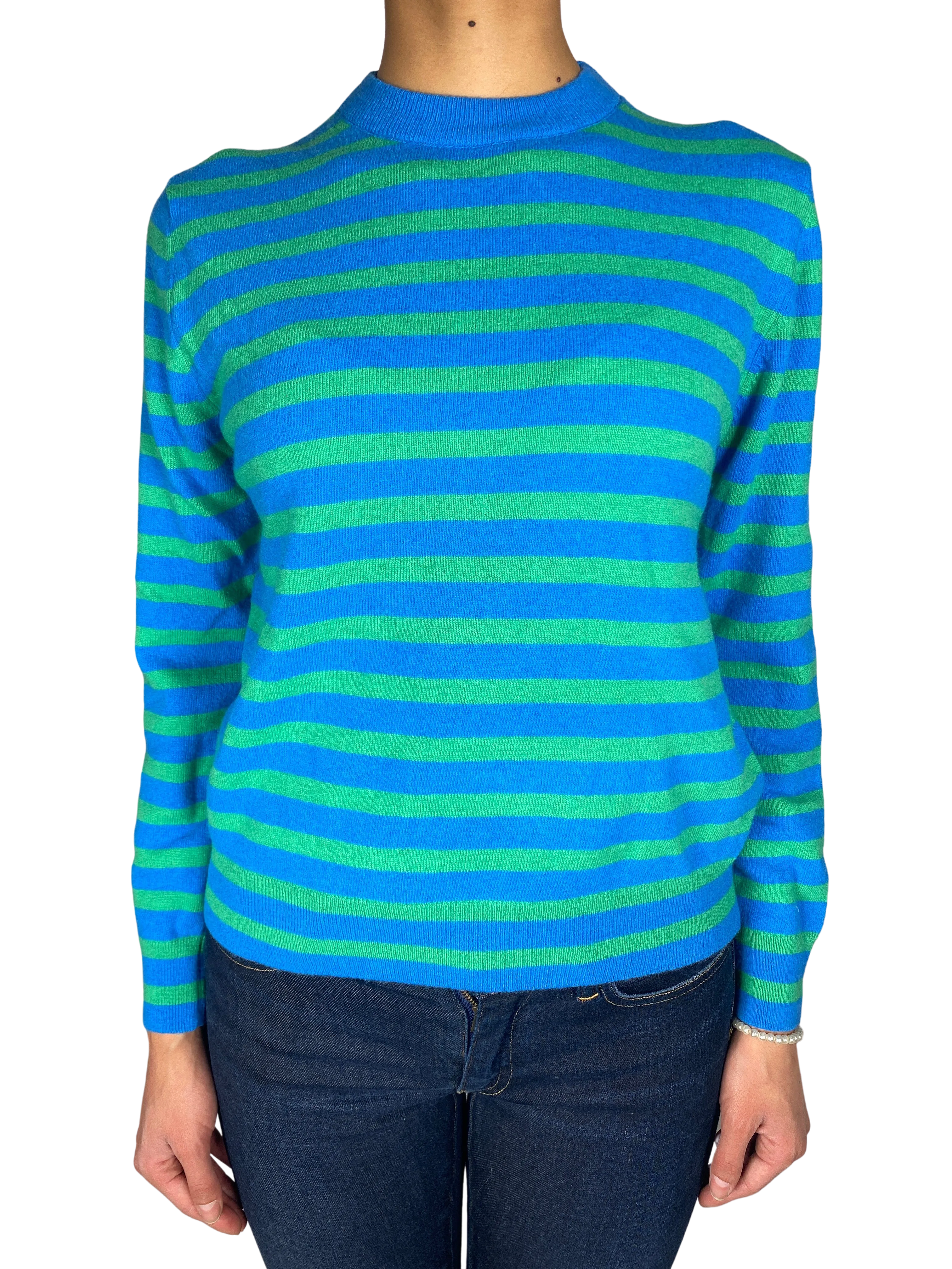 ZARA Sweater Rayas Azul Y Verde