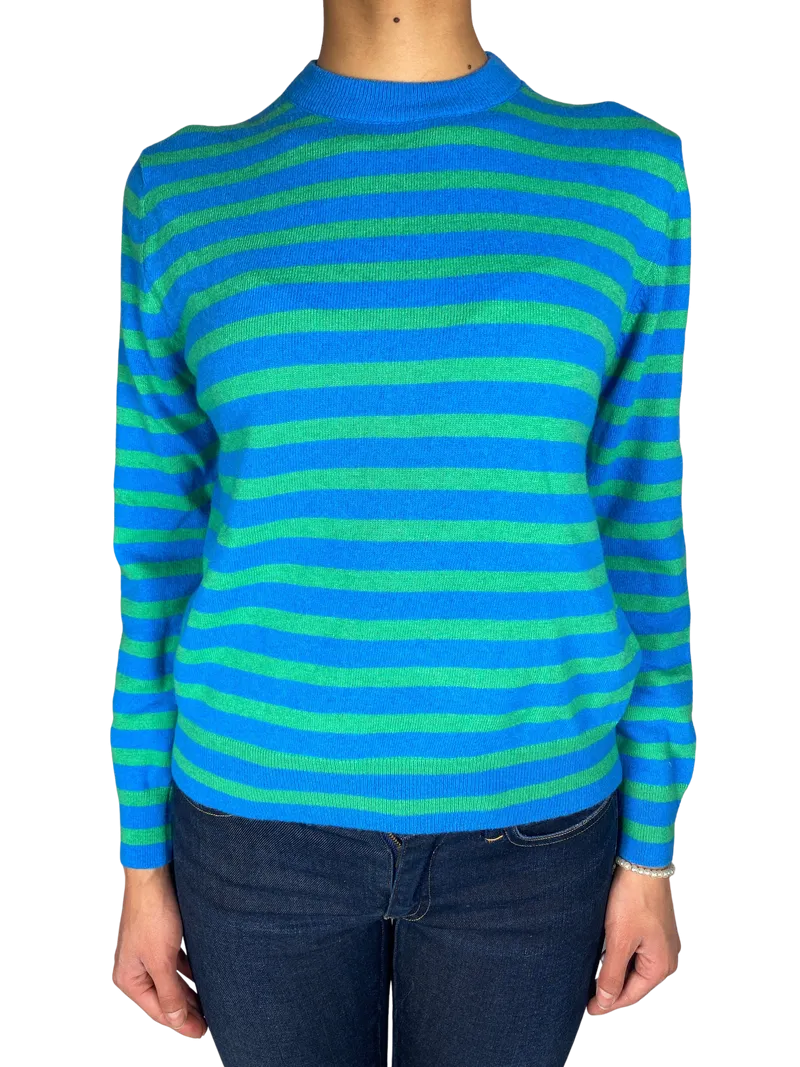 ZARA Sweater Rayas Azul Y Verde