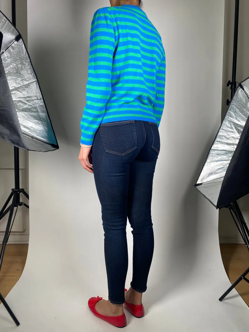 ZARA Sweater Rayas Azul Y Verde