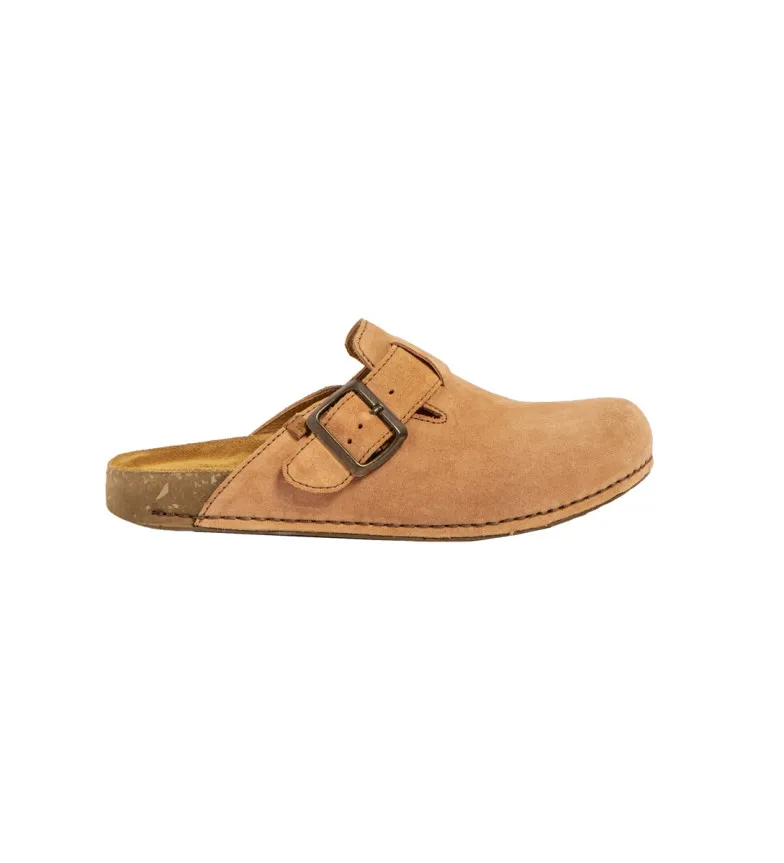 Zuecos de Piel N5796 Balance marrón