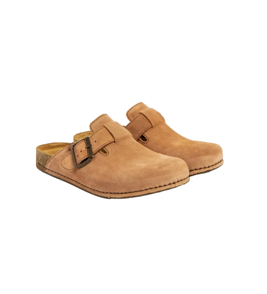 Zuecos de Piel N5796 Balance marrón